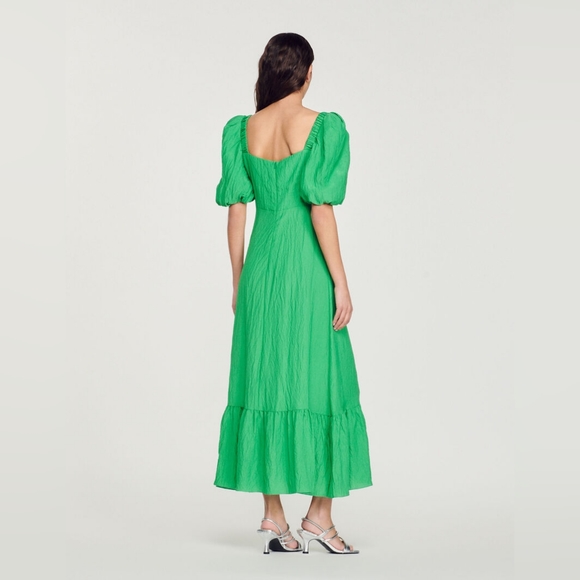 15. NWT SANDRO FALBALA CRYSTAL EMBELLISHED CUT OUT DRESS SIZE 36 / SMALL - Picture 5 of 13